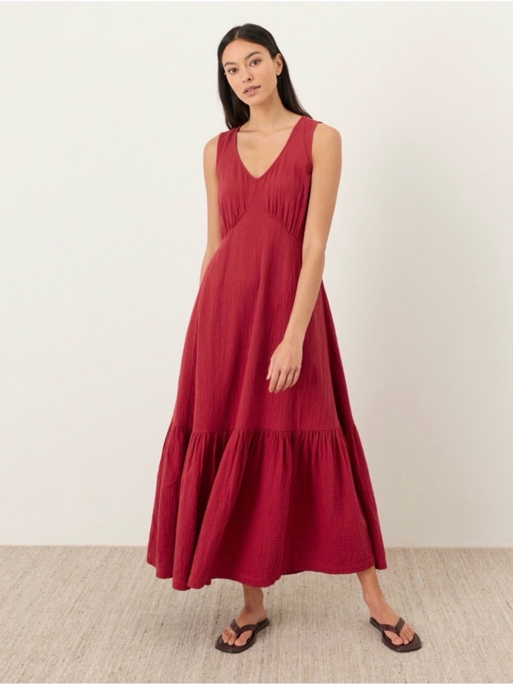 Organic Coastal Double Gauze Beach To Brunch Dress